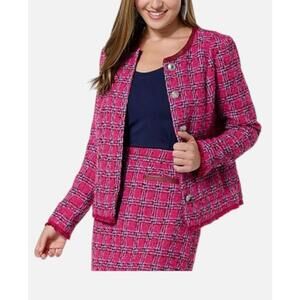 G by Giuliana Black Label Timeless Tweed Jacket Pink Size XS